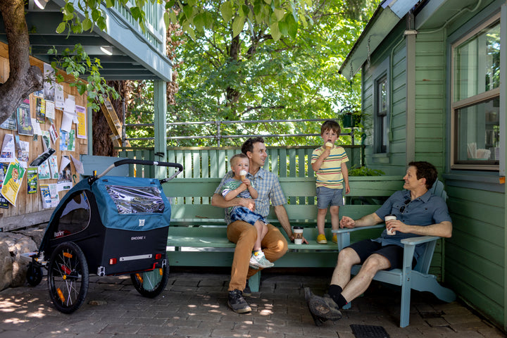 Burley Double Trailer - Festival Use (with Front Wheel Jogger Kit) Hire