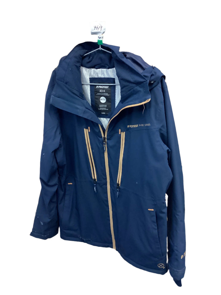 Pre-Loved Protest Prttimo Mens Snow Jacket (769) L Navy Blue: Grade B