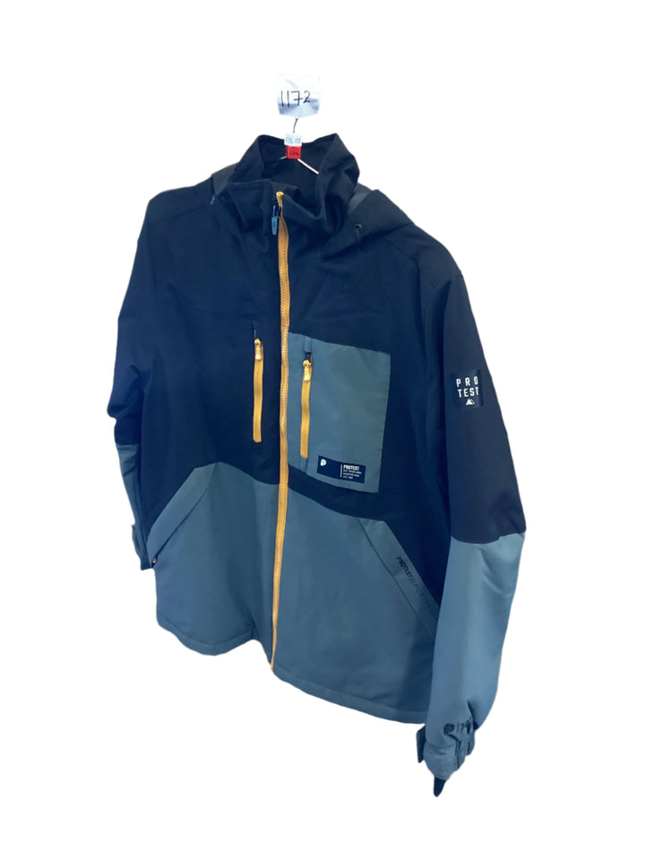 Pre-Loved Protest Lars jr Boys Ski jacket Age 14 Black (1172): Grade As Good as New