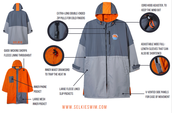 Grey Selkie Recycled Changing Robe