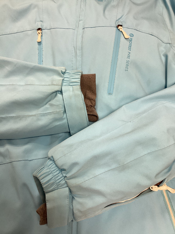 Pre-Loved Protest Kenzia Womens Snow Jacket (691) Satin Blue L (14): Grade B