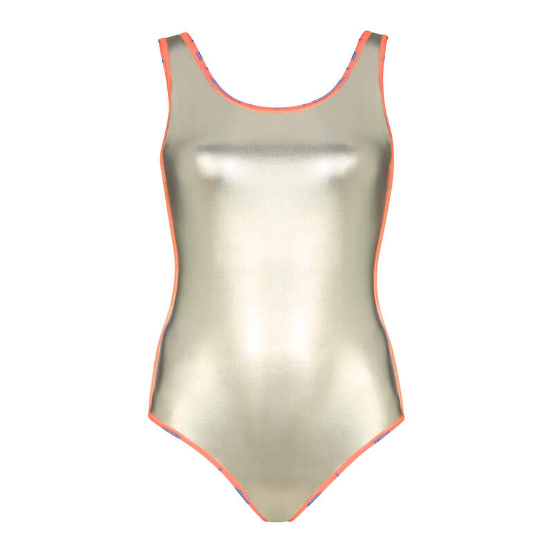 Zoggs Curvy Shell Silver Lined Scoopback Swimsuit