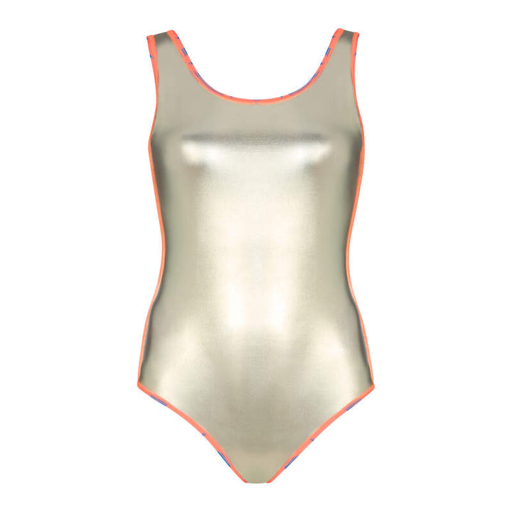 Zoggs Curvy Shell Silver Lined Scoopback Swimsuit