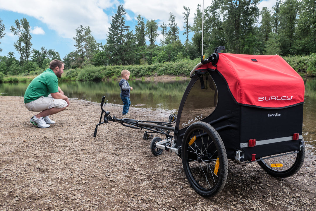HIRE a Burley Honey Bee™ - Kids Bike Trailers