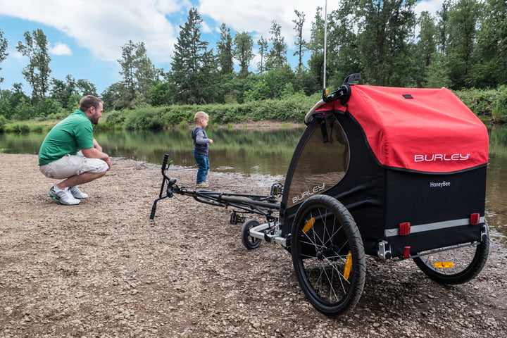 HIRE a Burley Honey Bee™ - Kids Bike Trailers