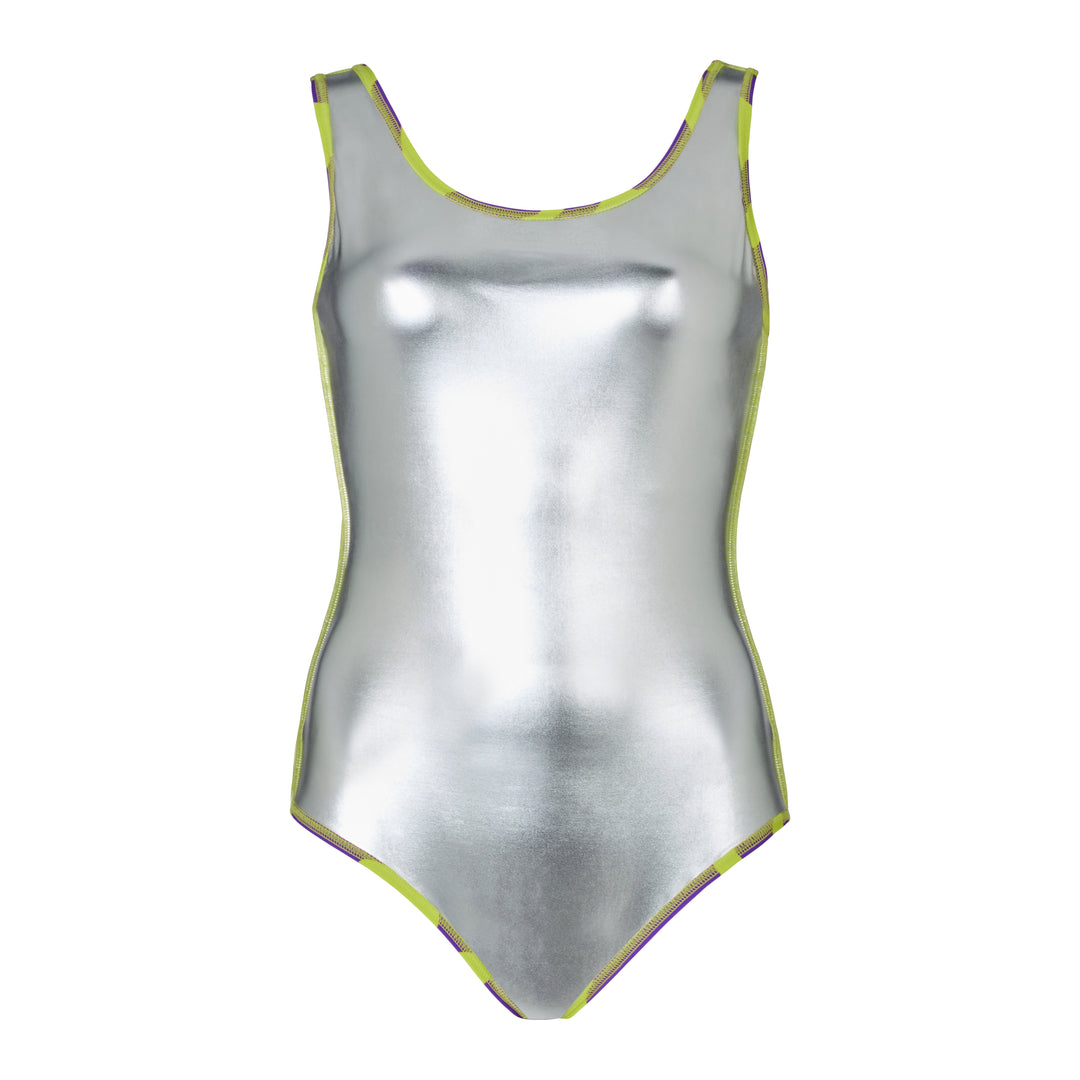Zoggs Tropical Bliss Silver Lined Scoopback Swimsuit