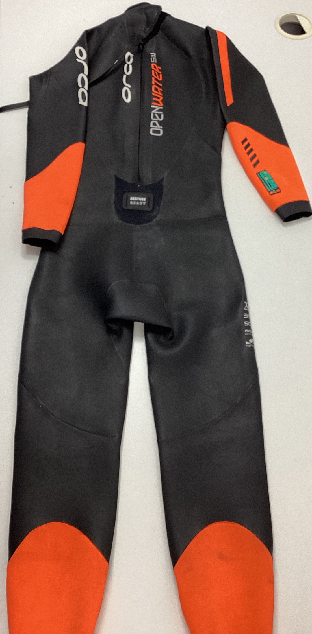 Pre loved Mens Orca Open Water SW Smart Wetsuit size 8 (1245) - Grade C