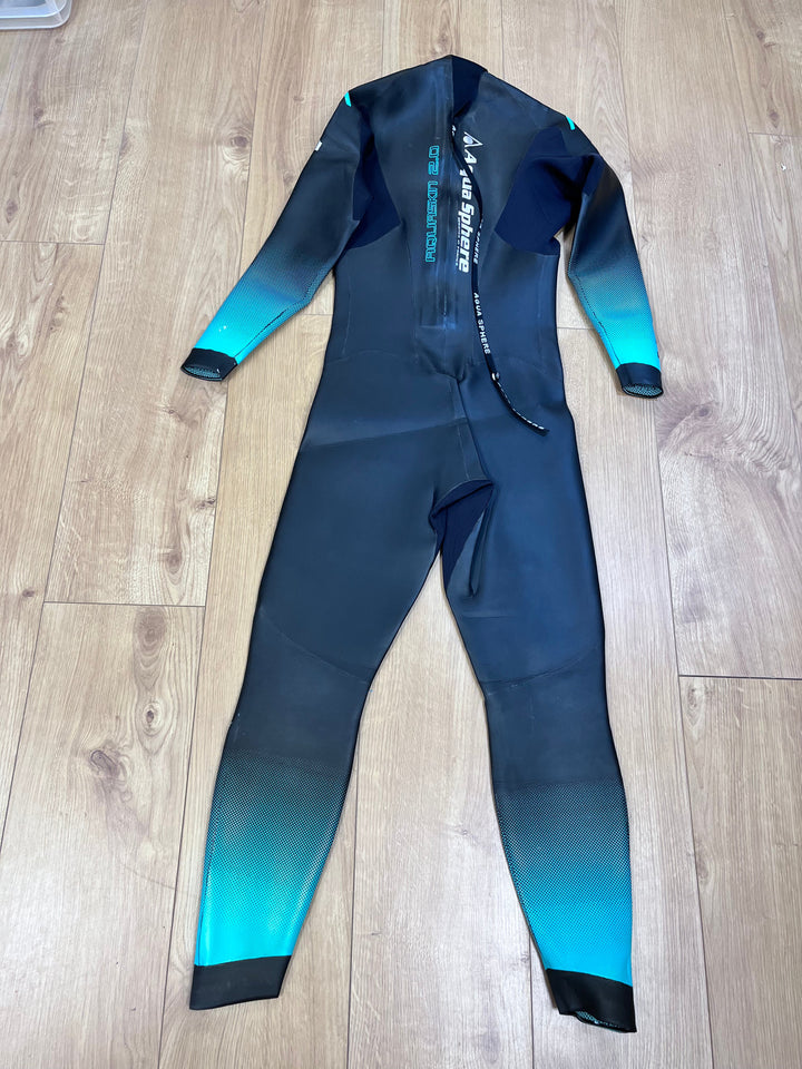 Pre Loved Aquasphere Aquaskin 2.0 Swimming Mens Wetsuit Size S (241) - Grade B