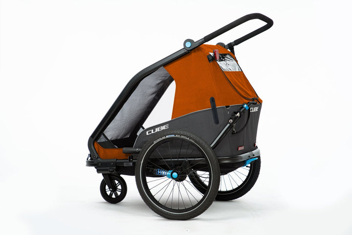 Cube Kids Trailer (Double CMPT) - Grey´n´Orange