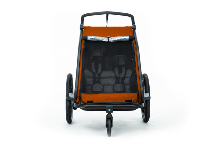 Cube Kids Trailer (Double CMPT) - Grey´n´Orange