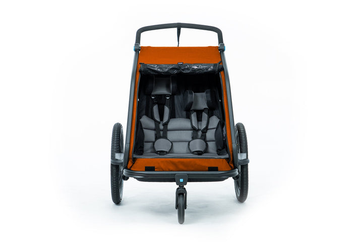 Cube Kids Trailer (Double CMPT) - Grey´n´Orange