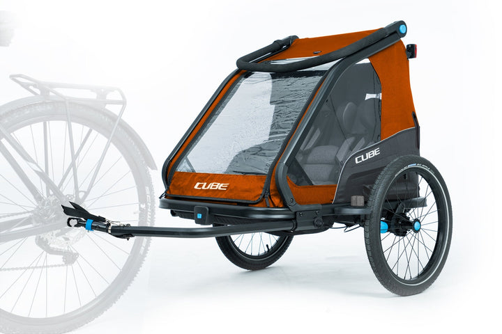 Cube Kids Trailer (Double CMPT) - Grey´n´Orange
