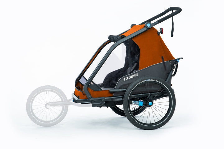 Cube Kids Trailer (Double CMPT) - Grey´n´Orange