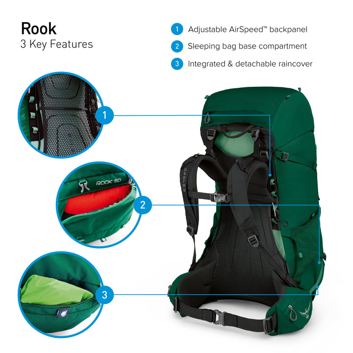 Osprey Rook 65L Mens Backpack Hire