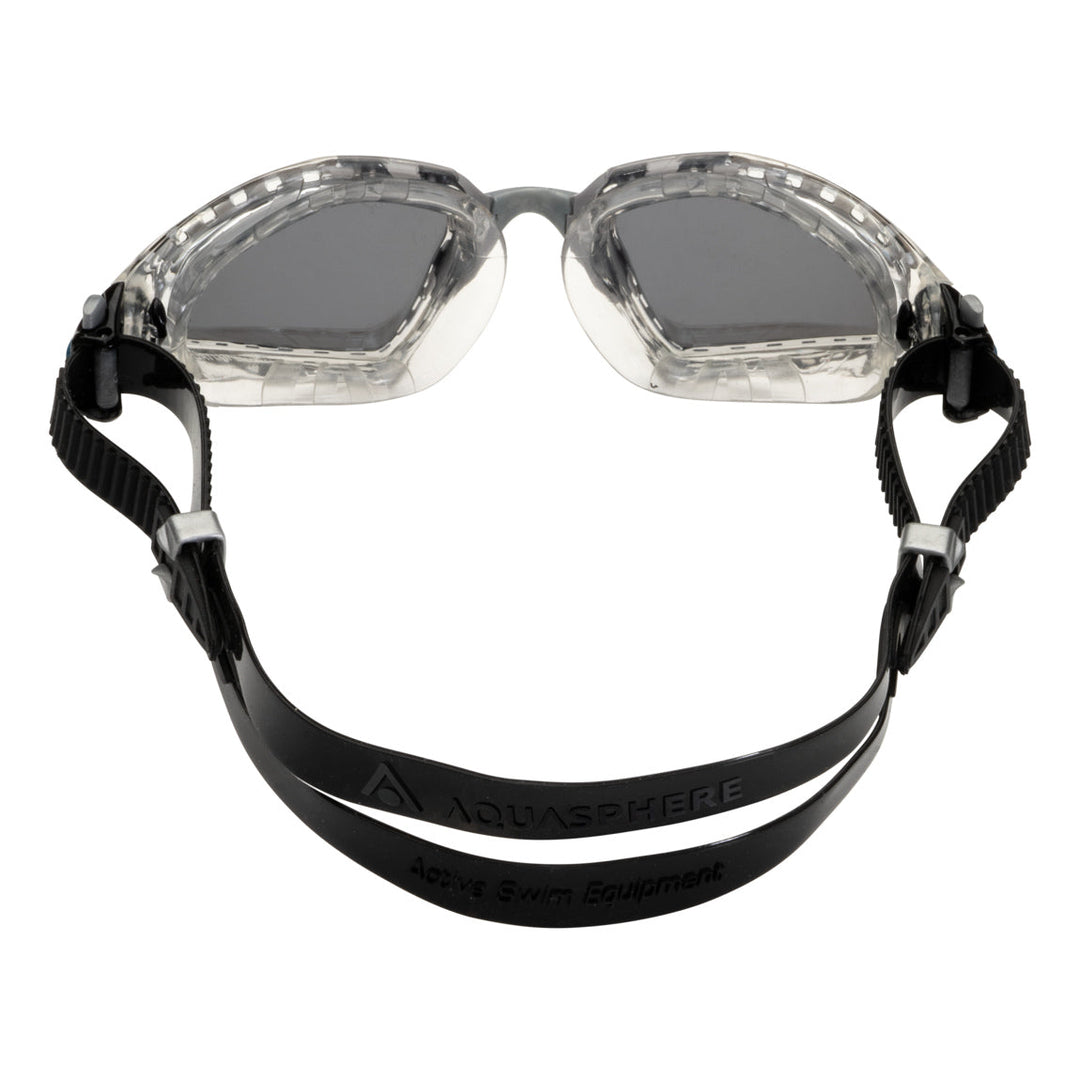 Aquasphere Kayenne PRO Goggles - Silver Titanium Mirrored Lens - Transparent/Grey