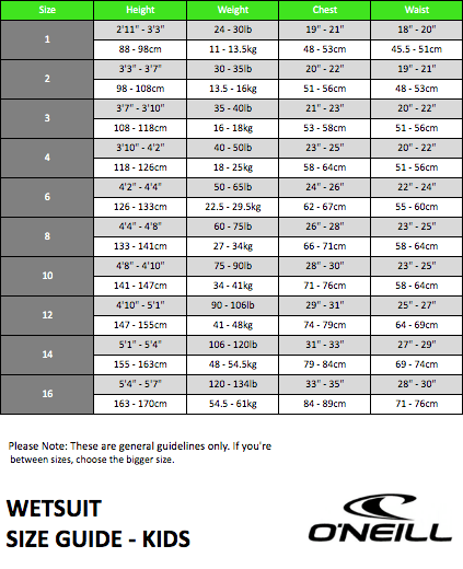Kids general watersports wetsuit Hire