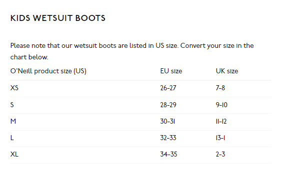 O'Neill Youth Reactor Reef Boot