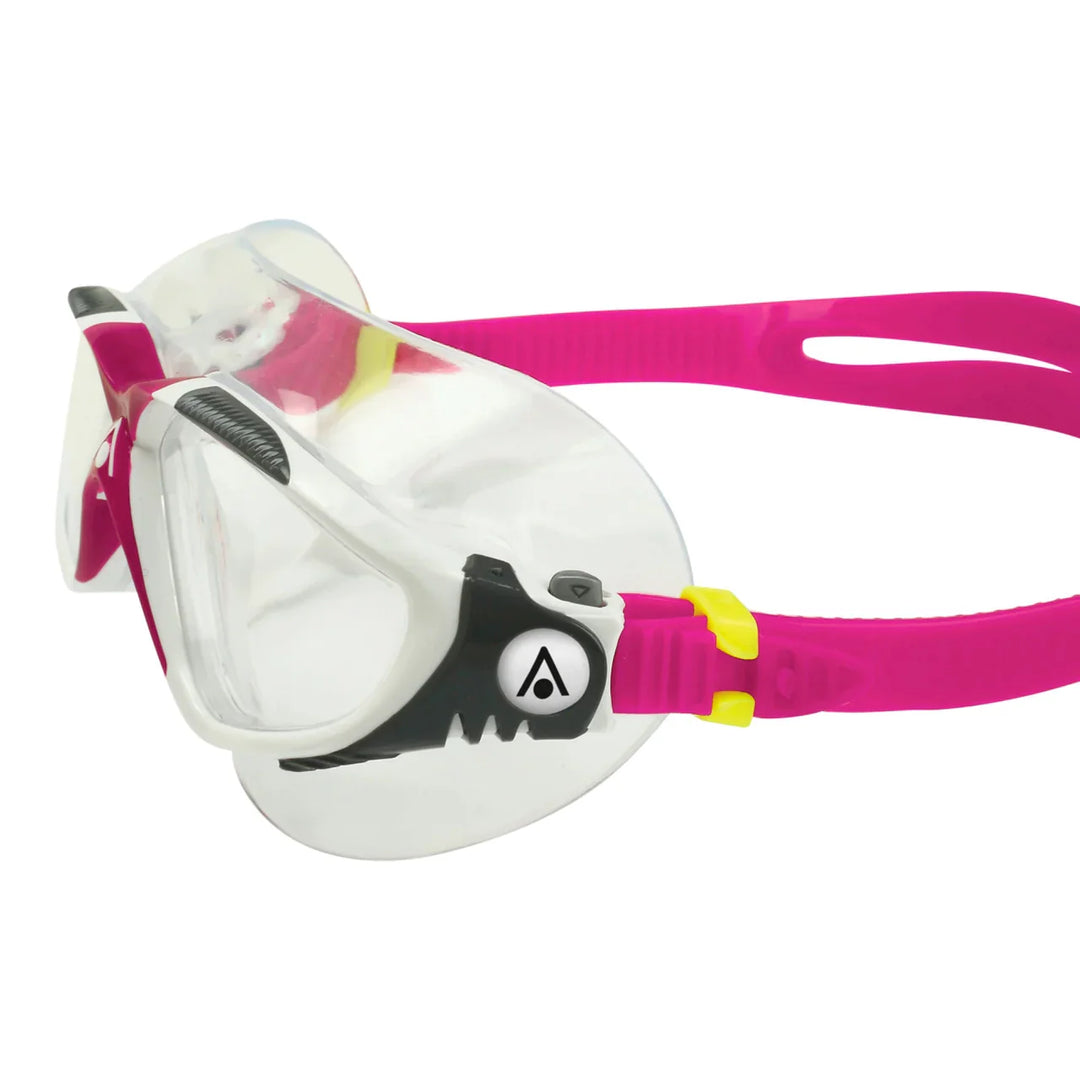 Aquasphere Vista Goggles Clear Lens - White/Rasberry - Tri Wetsuit Hire