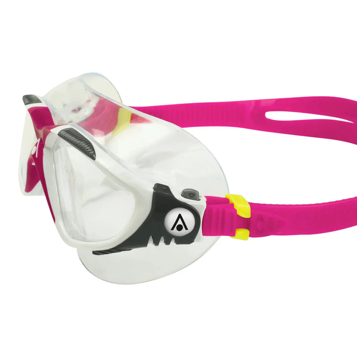 Aquasphere Vista Goggles Clear Lens - White/Rasberry - Tri Wetsuit Hire