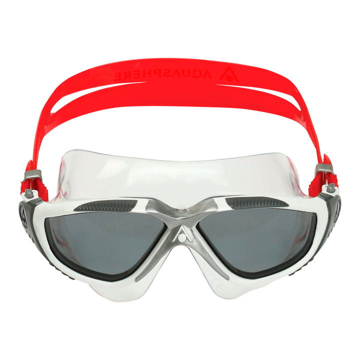 Aquasphere Vista Swim Mask - Smoke Lens - White/Grey/Red
