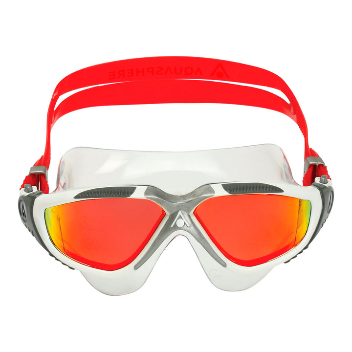 Aquasphere Vista Swim Mask -  Mirrored Lens - Red Titanium