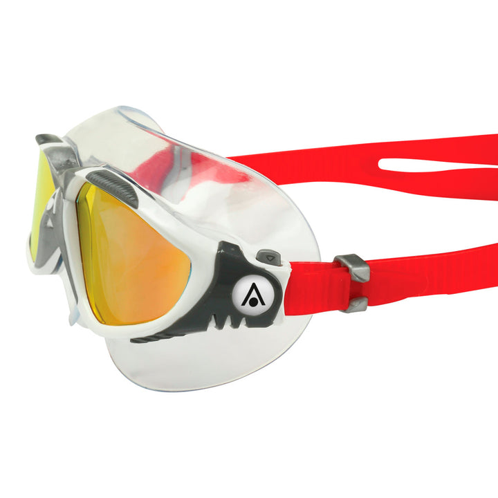 Aquasphere Vista Swim Mask -  Mirrored Lens - Red Titanium