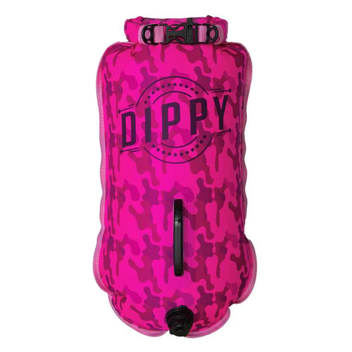 DIPPY 28 Litre Swim Dry Bag & Tow Float in Pink Camo