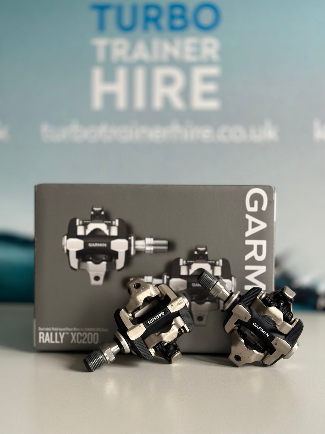 HIRE Garmin Rally™ XC200 Dual Power Meter Pedals - Turbo Trainer Hire