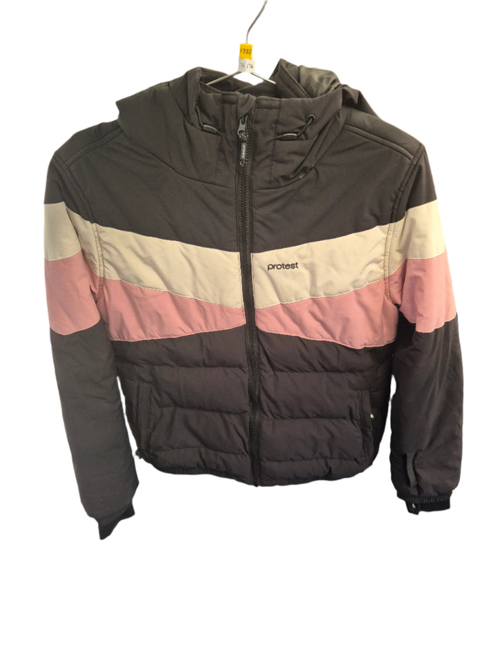 Pre-Loved Protest Girls Siskin Black Ski Jacket 176cm (1737)