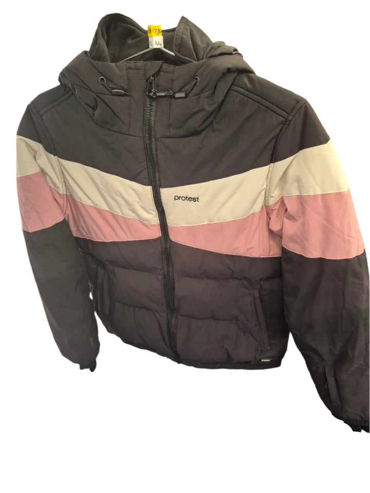 Pre-Loved Protest Girls Siskin Black Ski Jacket 164cm (1736)