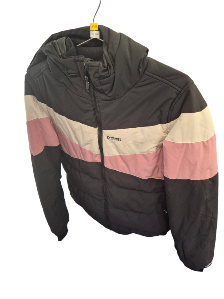 Pre-Loved Protest Girls Siskin Black Ski Jacket 176cm (1738)