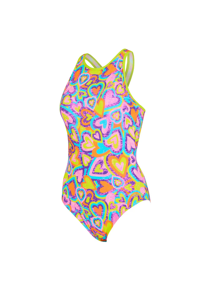 Zoggs Joyful Silver Lined Crossback Swimsuit