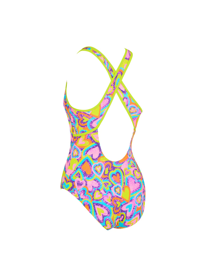 Zoggs Joyful Silver Lined Crossback Swimsuit