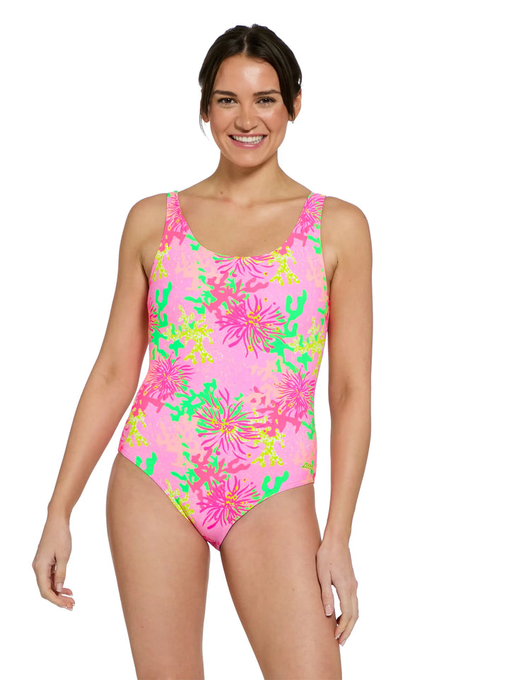 Zoggs Undersea Magic Silver Lined Scoopback Swimsuit