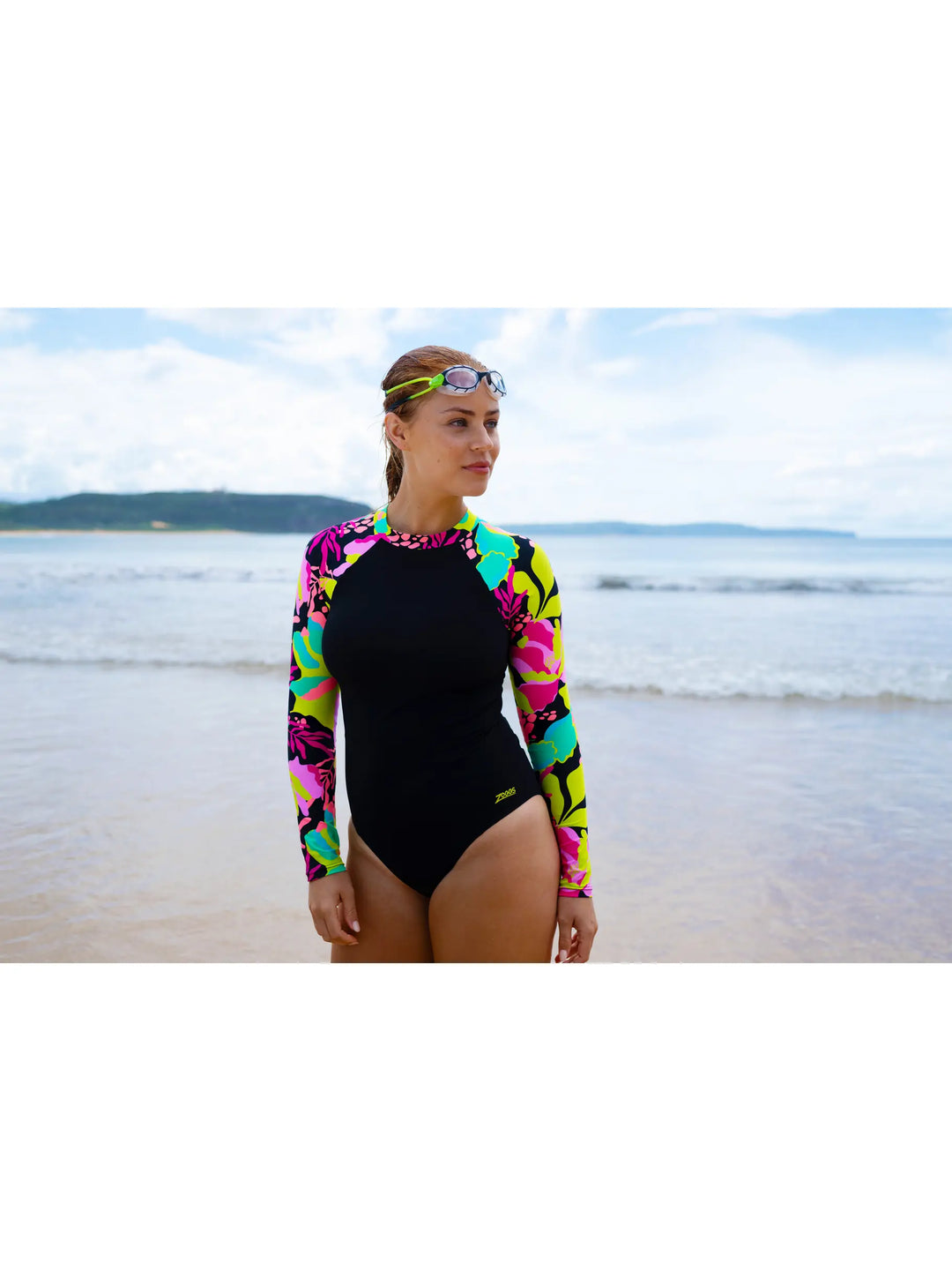 Zoggs Vivid Silver Lined Paddle Swimsuit