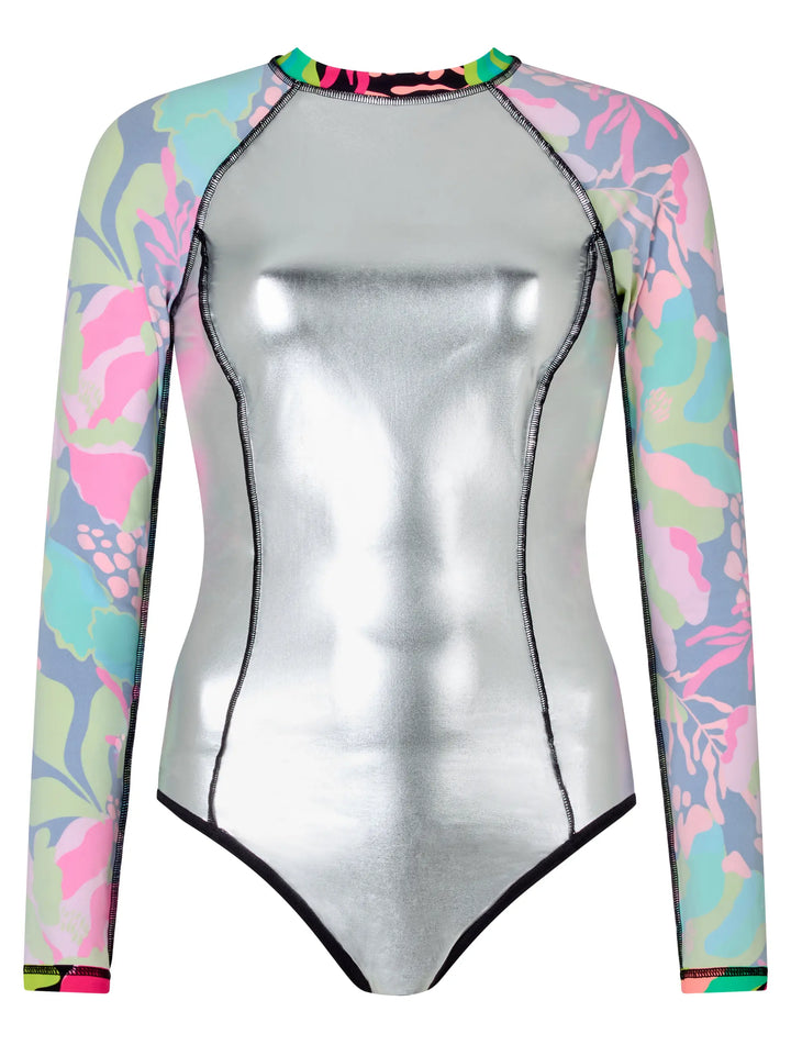 Zoggs Vivid Silver Lined Paddle Swimsuit
